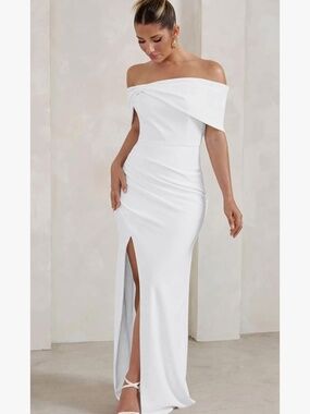 Strapless White Lace wedding Dress